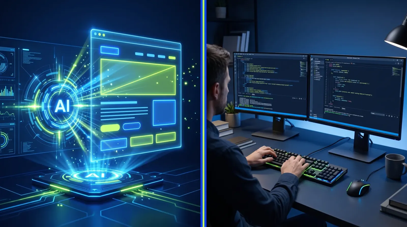 Σύγκριση ai website builder με επαγγελματικό custom web design